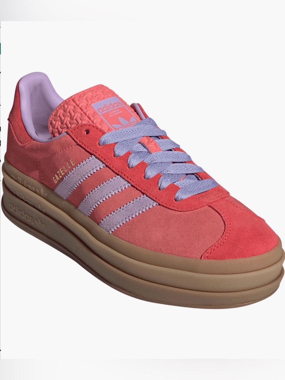adidas Gazelle Bold Platform Sneaker Shoes NEW Flash Red Plum Women’s